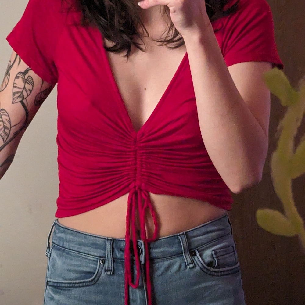 Red Crop Top